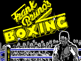 Frank Bruno's Boxing title screen for ZX Spectrum